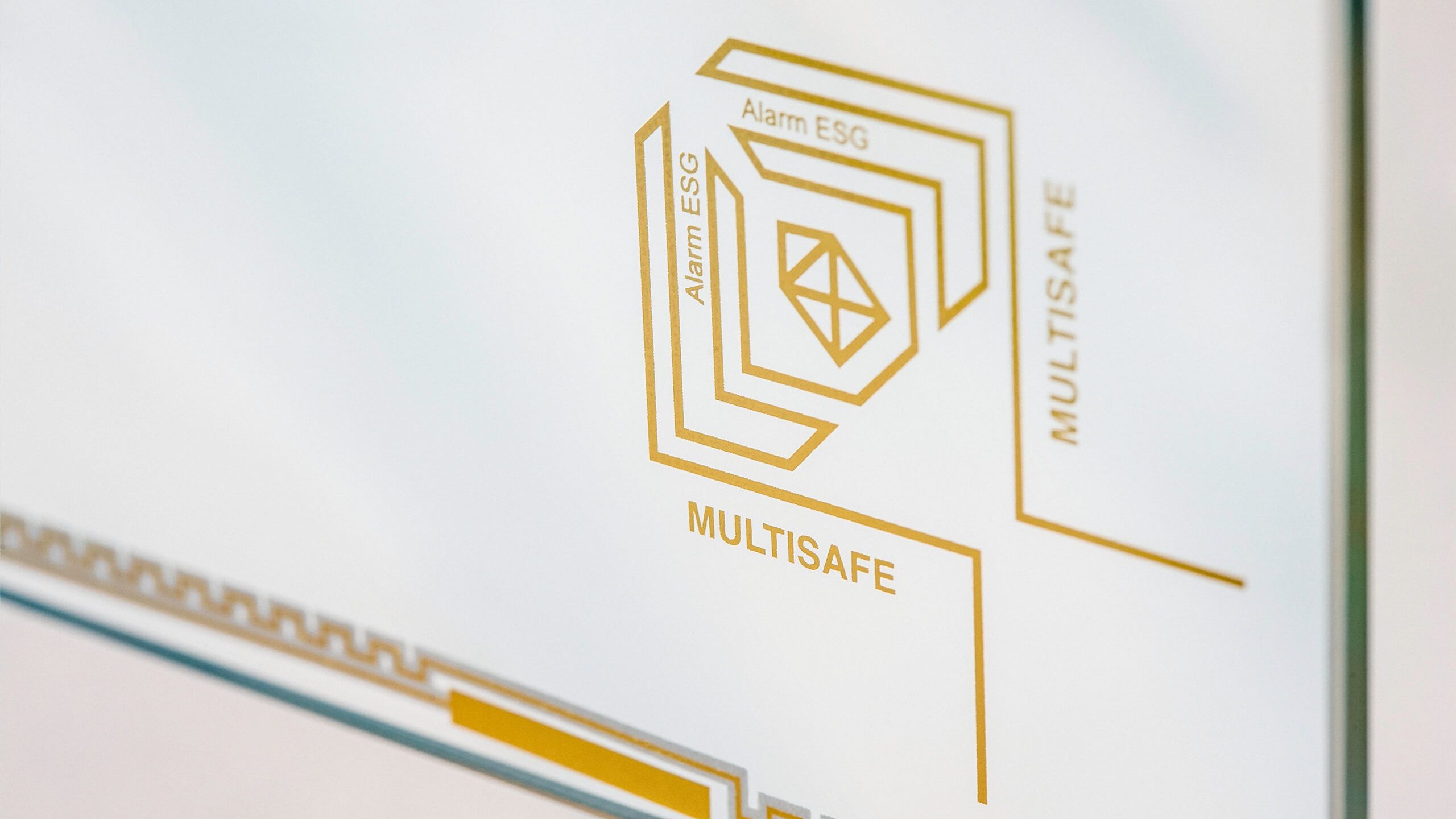 Scheibe mit Multisafe Logo